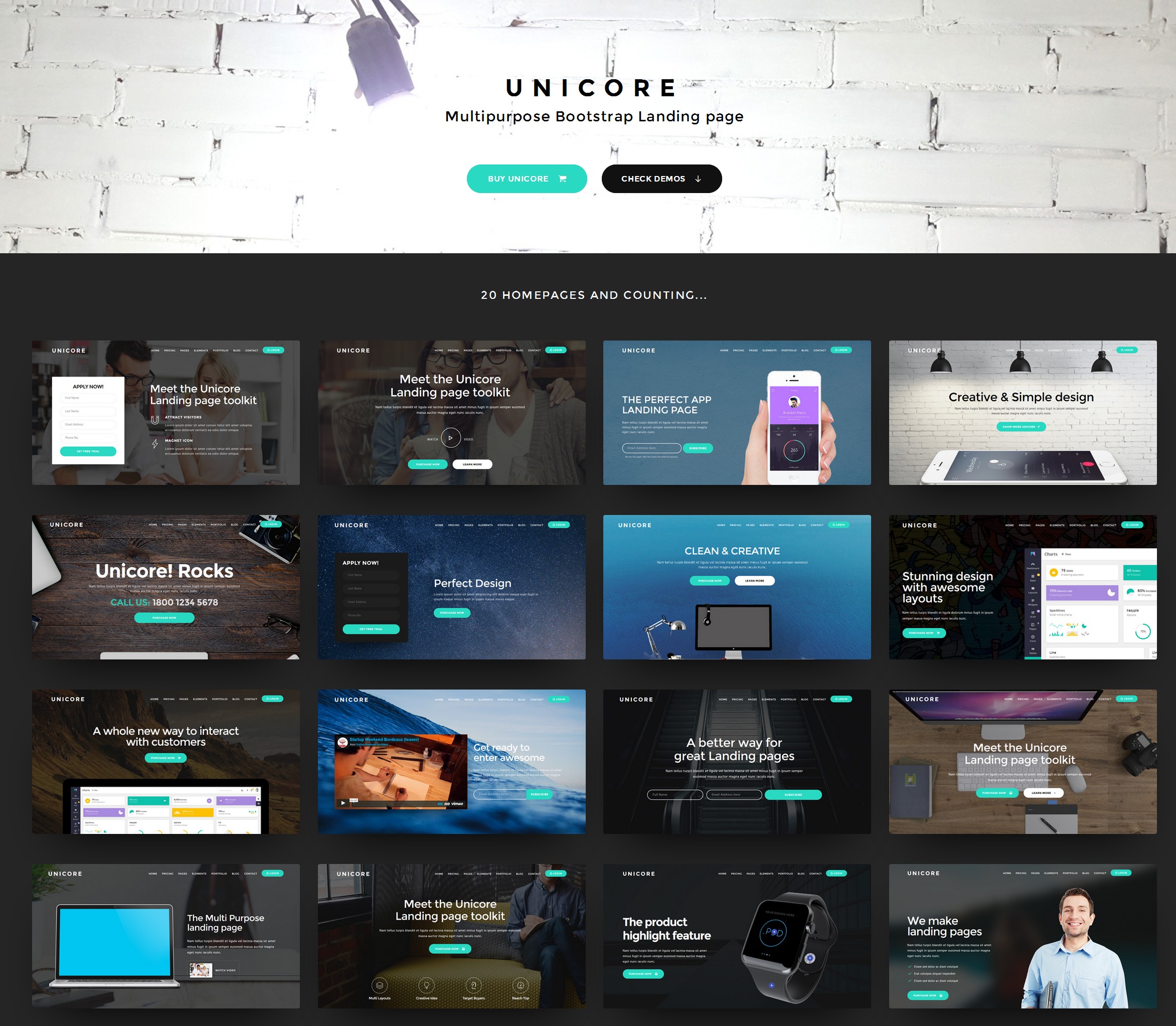 HTML Bootstrap OnePage Theme
