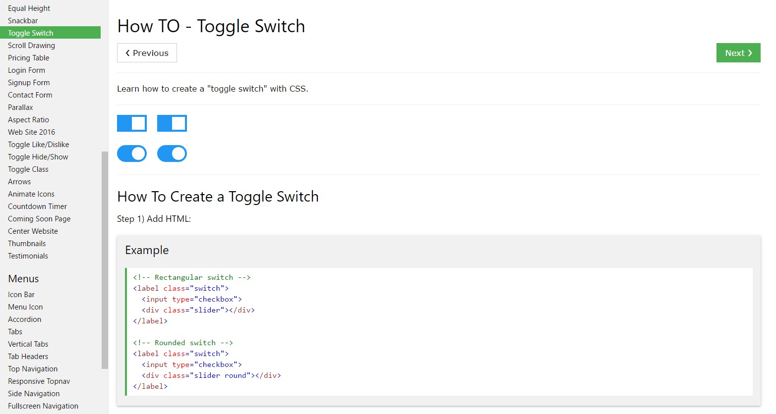  The best ways to  generate Toggle Switch
