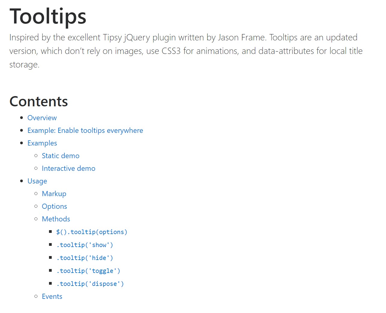 Bootstrap Tooltips  authoritative  documents